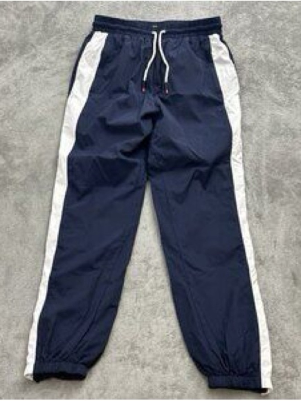 Tory Burch Tory Sport Navy and White Drawstring Track Pants Sweatpants Womens